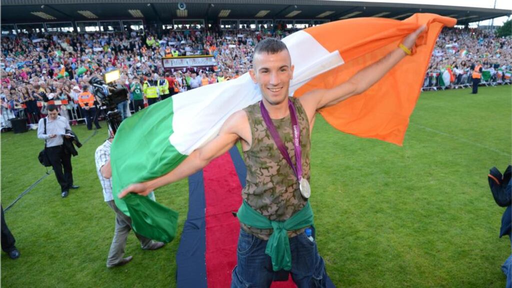 John Joe Nevin won silver at the 2012 Olympic Games in London. Photograph: Dara Mac Dónaill
