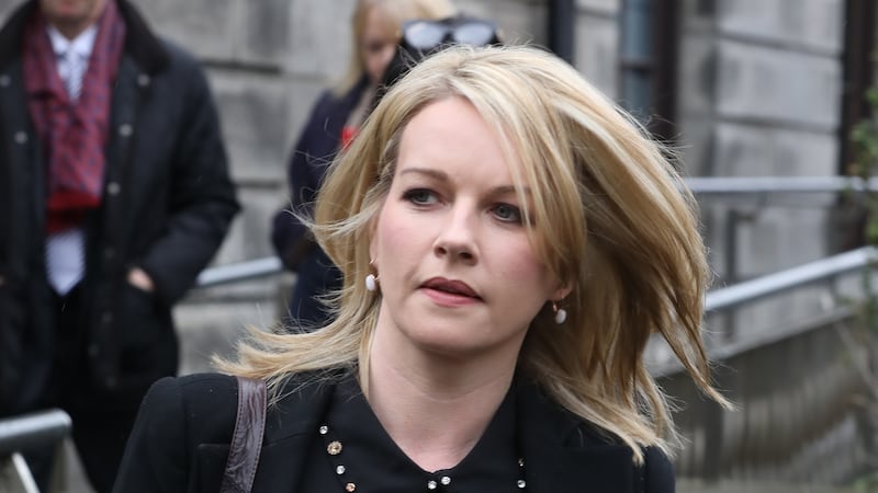 Broadcaster Claire Byrne pictured at the Four Courts on Wednesday. Photograph: Collins Courts.
