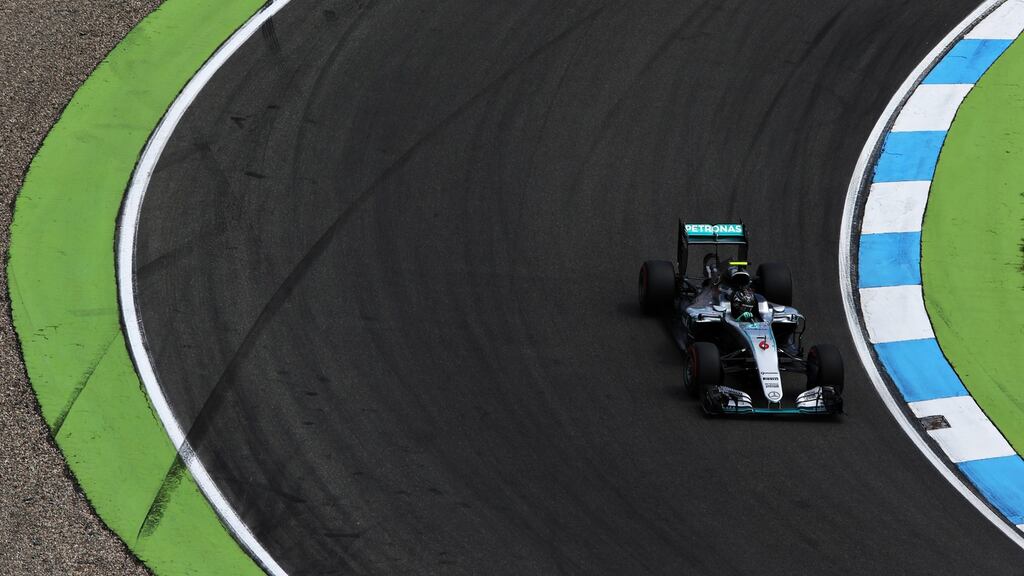 Nico Rosberg during qualifying for the Formula One Grand Prix of Germany at Hockenheim. Photograph: Charles Coates/Getty Images