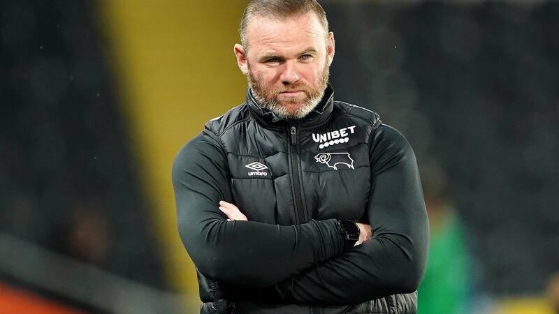 Derby County and manager Wayne Rooney have problems of their own heading into this Saturday’s east midlands derby. Photograph: Zac Goodwin/PA