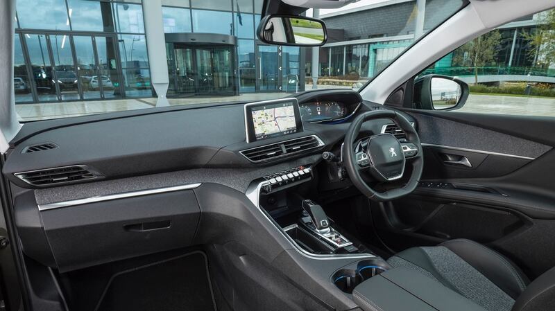 The cabin of the Peugeot 3008 is well-made and comes with some seriously whizz-bang digital instruments and an eight-inch touchscreen as standard.