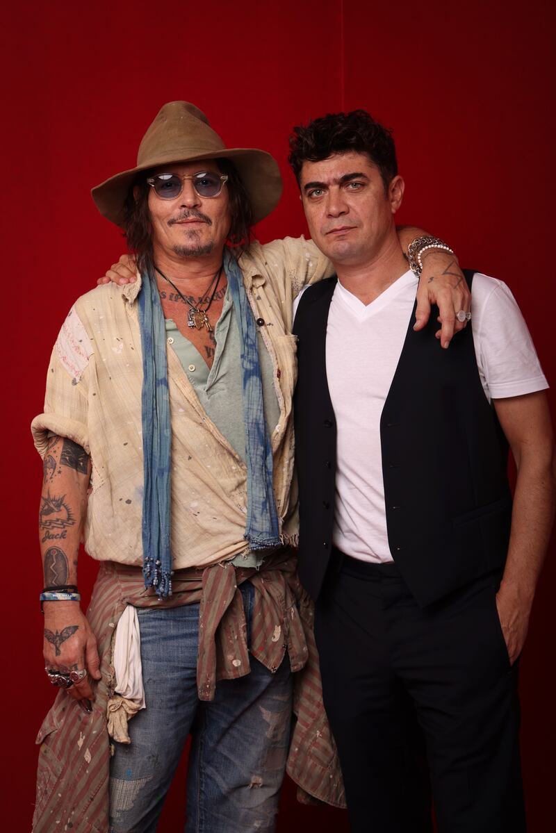 'I felt that my director, Johnny Depp, trusted me very much': Johnny Depp and Riccardo Scamarcio. Photograph: Tristan Fewings/Getty Images for The Red Sea International Film Festival