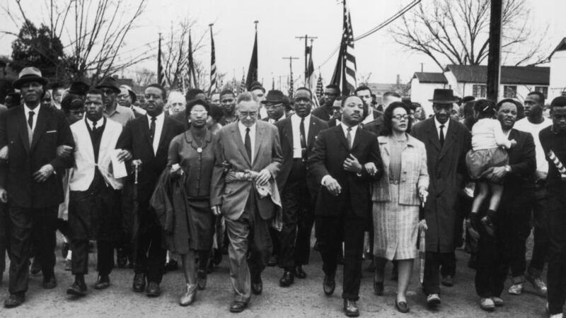 Martin Luther King marches in Selma in 1965. Photograph: William Lovelace/Express/Getty
