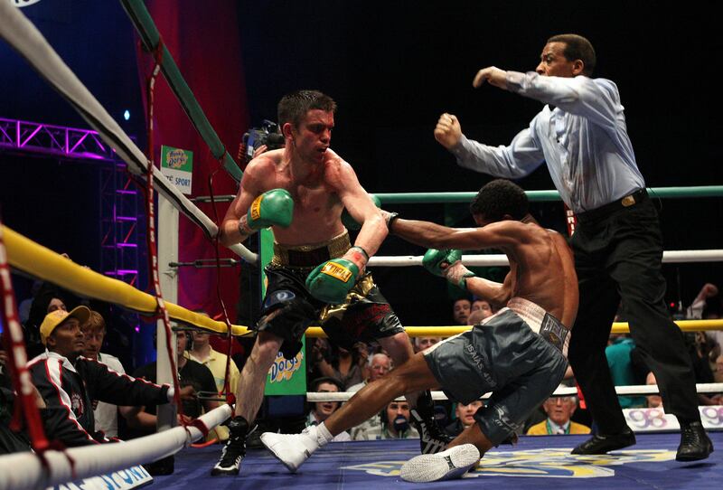Bernard Dunne knocks out Ricardo Cordoba in 2009. Photograph: James Crombie/Inpho
