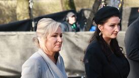 What did Michelle O’Neill and Emma Little-Pengelly talk about on the way to John Bruton’s funeral?