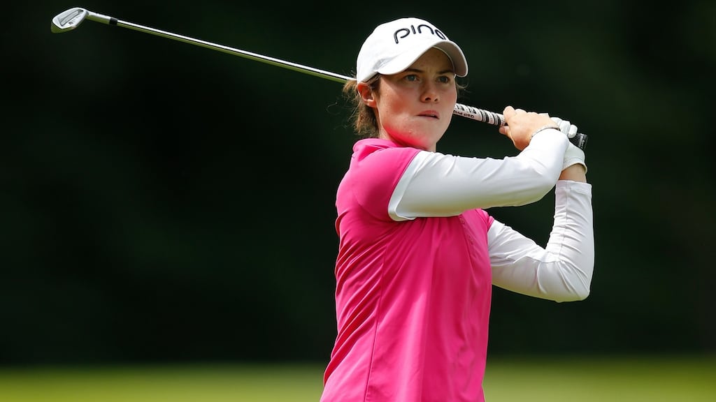 Leona Maguire in action during the third round of the Women’s British Open at Woburn. Photograph: Andrew Couldridge/Action Images via Reuters/Livepic