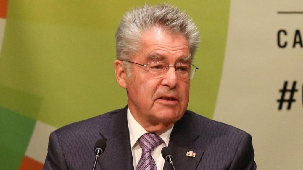 Austrian president Heinz Fischer: will tomorrow address the Irish Austrian business forum as part of a three-day state visit to Ireland. Photograph: EPA/Justin Lane