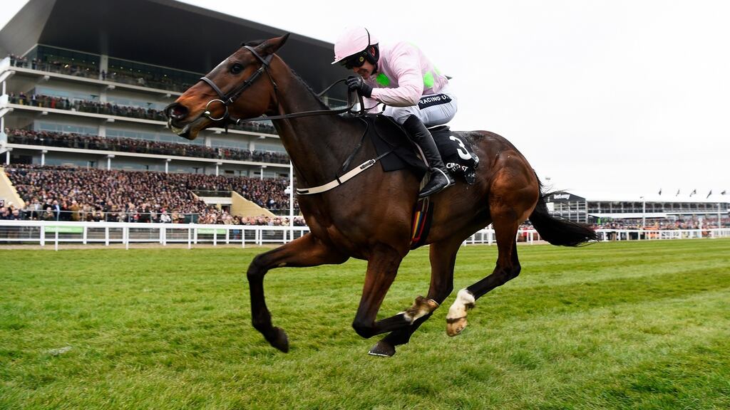 Ruby Walsh rides Douvan to victory in the Racing Post Arkle Challenge Trophy Chase. Photo: Mike Hewitt/Getty Images