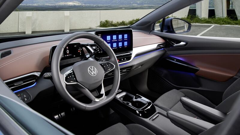 VW ID.5: A large 12-inch touch screen dominates the dashboard