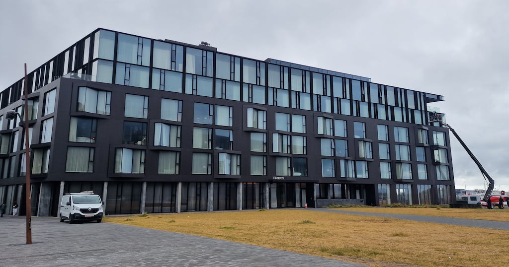 Reykjavik Edition hotel, where a man and his daughter were found dead in June. A French woman is being held on suspicion of their murder