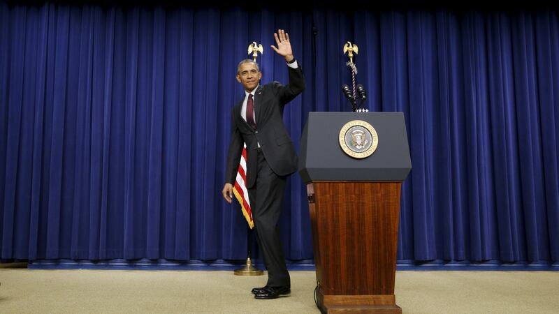 US President Barack Obama: pioneered political crowdfunding. Photograph:  REUTERS/Kevin Lamarque