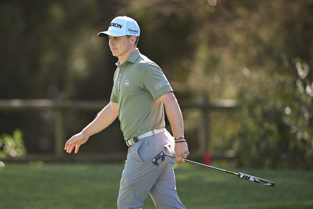 A rare sighting of Ireland's Conor Purcell during the Challenge Tour Grand Final in Mallarca on Sunday. Photograph: Octavio Passos/Getty Images