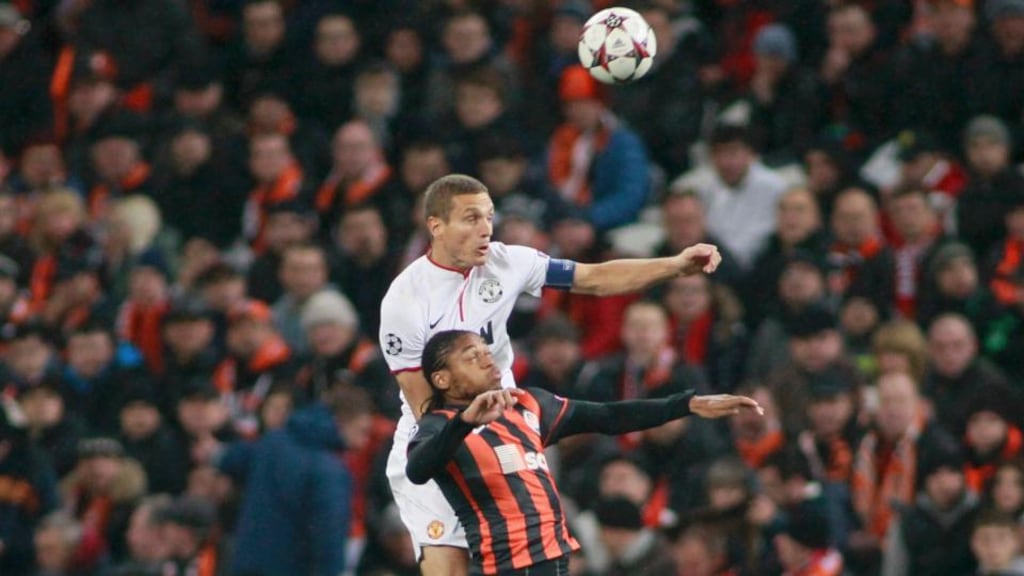 Nemanja Vidic is one of four key Manchester United players to miss training ahead of the Champions League game against Real Sociedad at Old Trafford on Wednesday. Photograph: Gleb Garanich/Reuters
