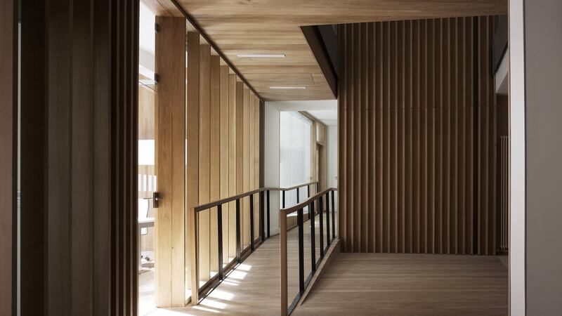 Interiors of the refurbished historic buildings beside the Dublin Dental Hospital by McCullough Mulvin Architects