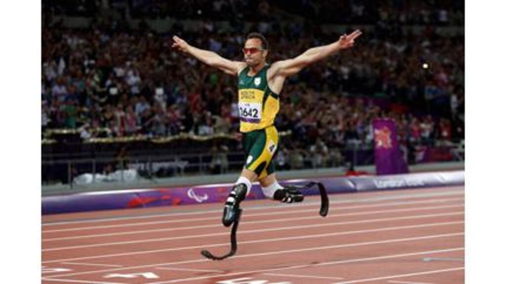 Pistorius pictured on the track in September 2012. Photograph: David Davies/PA Wire.