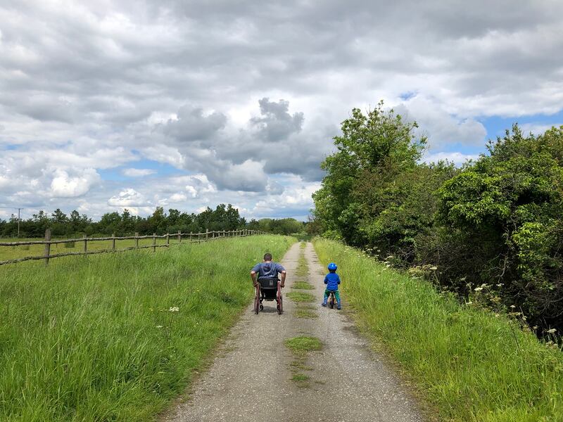 Mary’s family get out on their local paths.