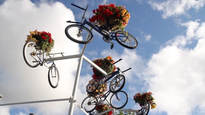 Wheelies in the sky above Tullamore for the Healthy Town initiative
