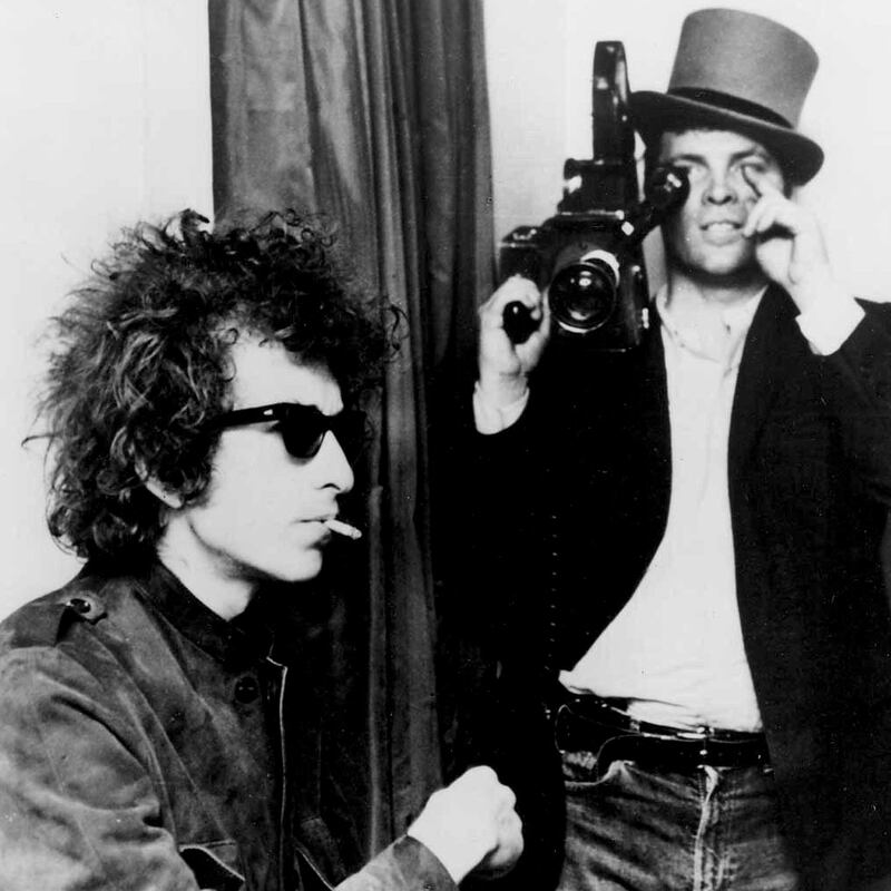 Bob Dylan being filmed by DA Pennebaker, for the documentary Don't Look Back, in 1965. Photograph: Ochs/Getty