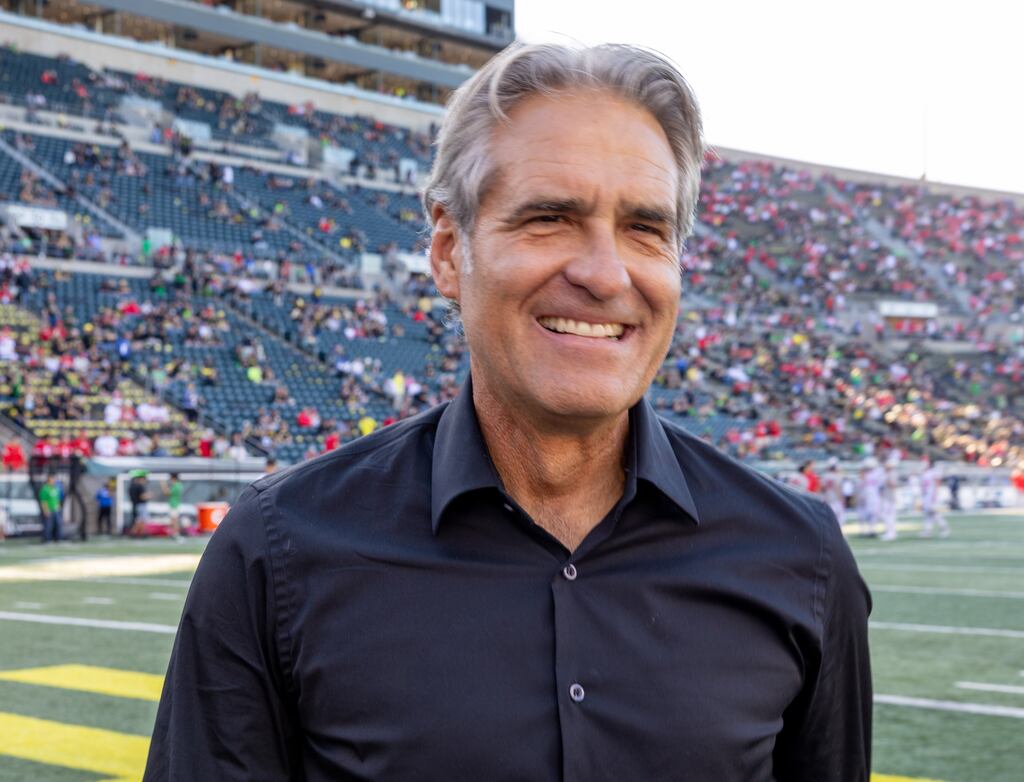 Nike CEO Elliot Hill started as an intern at the company and has spent his working life at Nike except for a spell as a trainer at the Dallas Cowboys American football team. Photograph: Tom Hauck/Getty Images