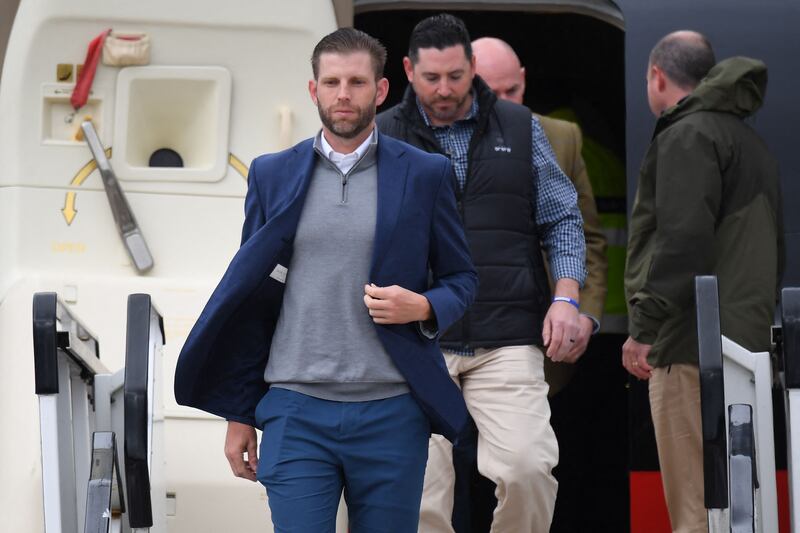 Eric Trump on his father Donald Trump: 'Listen, he can be un-PC, but he gets the job done.' Photograph: Andy Buchanan/AFP via Getty Images