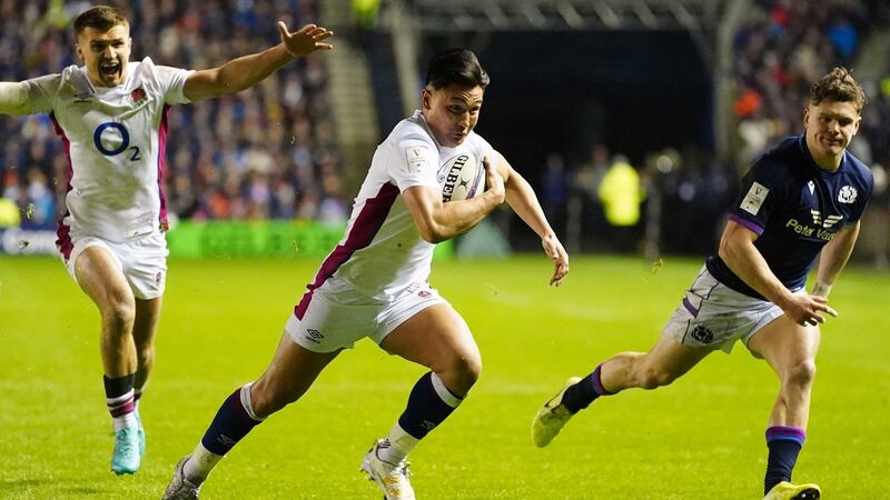 England’s Marcus Smith was replaced with his side leading 17-10. Photograph: Jane Barlow/PA