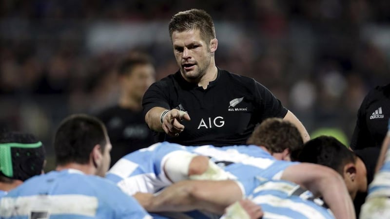 Richie McCaw: the New Zealand propaganda machine leaked images of the great McCaw, broom in hand, cleaning his team’s changing room. It was to be seen as an excercise in humility. Photograph: Reuters.