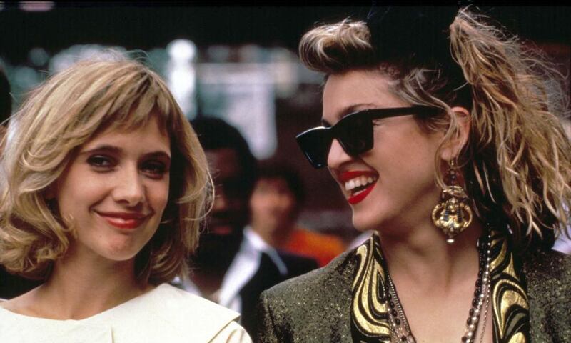 On the rise: Rosanna Arquette with Madonna in Deserately Seeking Susan. Photograph: Allstar/Orion Pictures