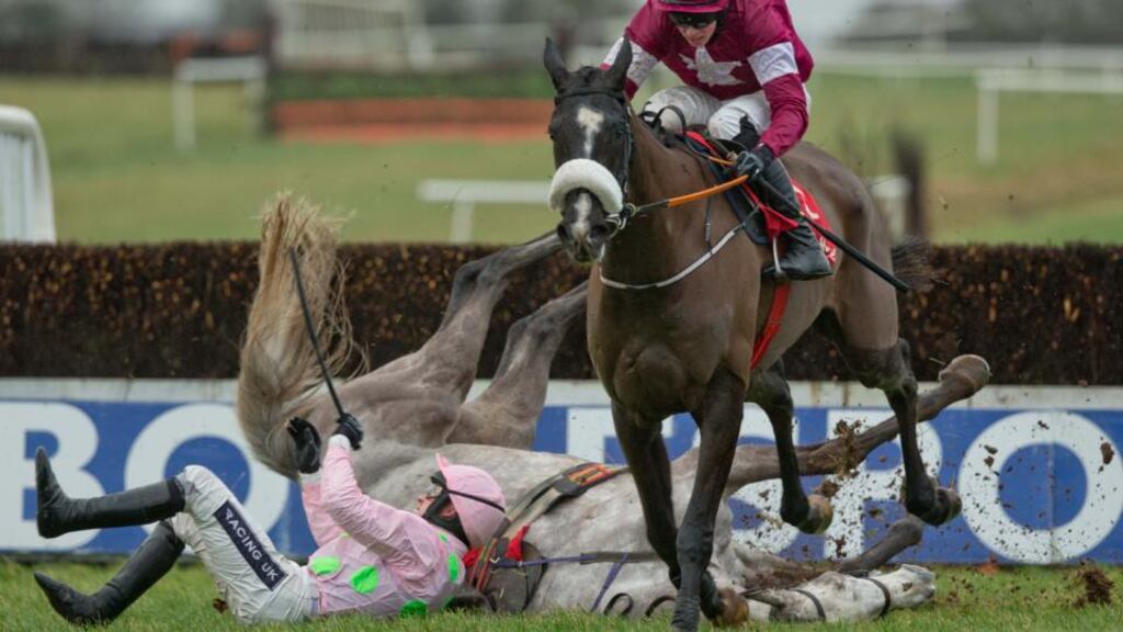 Don Cossack profits from Champagne Fever’s mistake in Thurles in one of four wins from four starts this season. Photograph: Morgan Treacy/Inpho