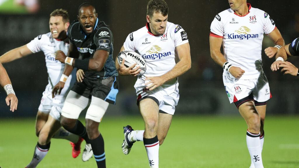 Jared Payne switches to fullback and assumes the captaincy for Ulster in their Pro12 game against Connacht. Photograph: Rob Hardie/Inpho.