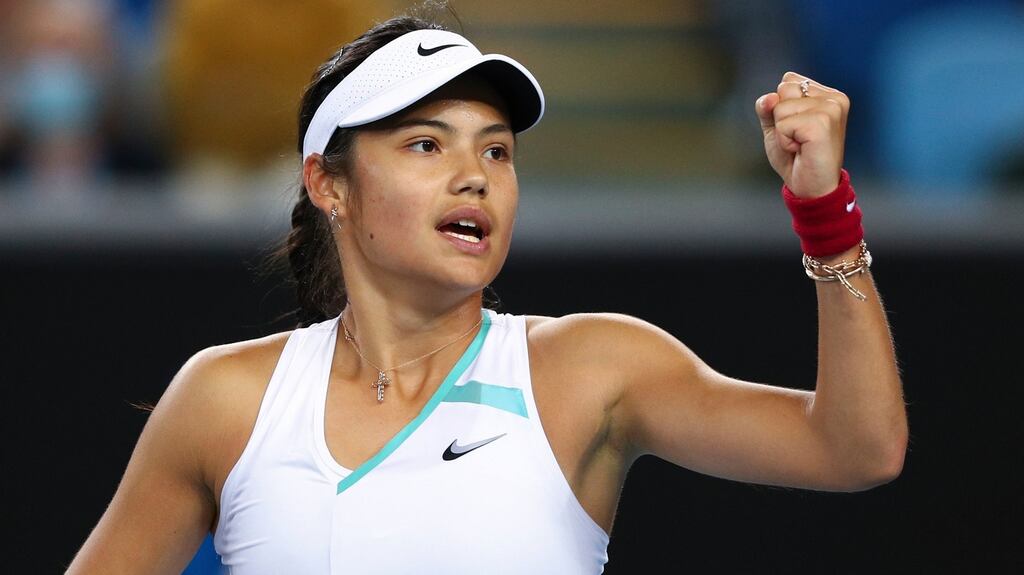 Emma Raducanu beat Sloane Stephens on her Australian Open debut. Photograph: Tertius Pickard/AP