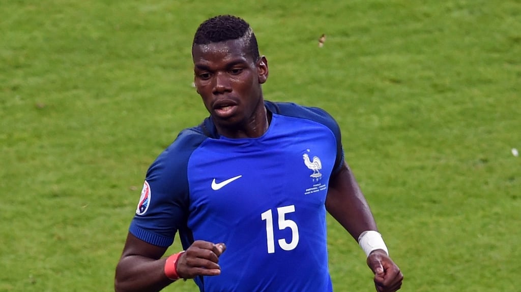 Manchester United have submitted an increased bid of €110m (£92m) plus a further €10m in add-ons to sign Paul Pogba in a world record move. Photo: EPA