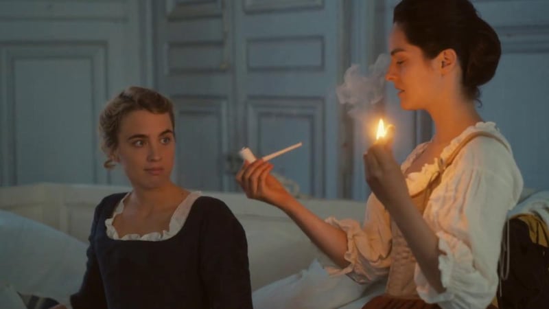 Adèle Haenel and Noémie Merlant in Portrait of a Lady on Fire