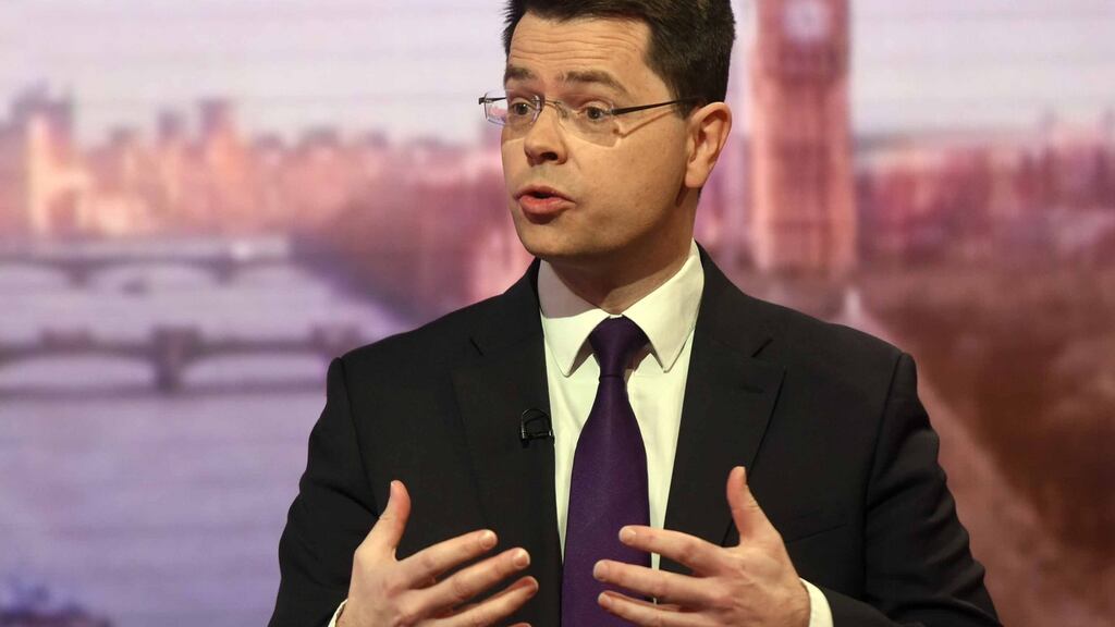 Northern Secretary James Brokenshire on BBC’s ‘Andrew Marr Show’: he said his concern was that an election campaign would be divisive. Photograph: Jeff Overs/BBC/PA Wire