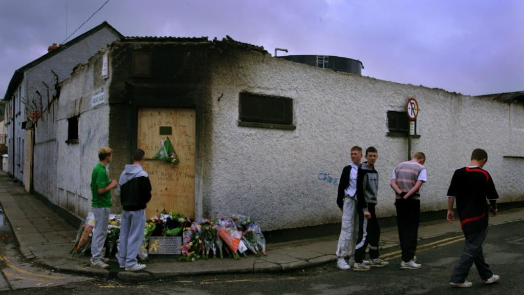The fire-damaged disused ink factory at Adelaide Villas in Bray, Co Wicklow where firefighters Brian Murray and Mark O’Shaugnessy died in 2007. Photograph: Kate Geraghty/The Irish Times