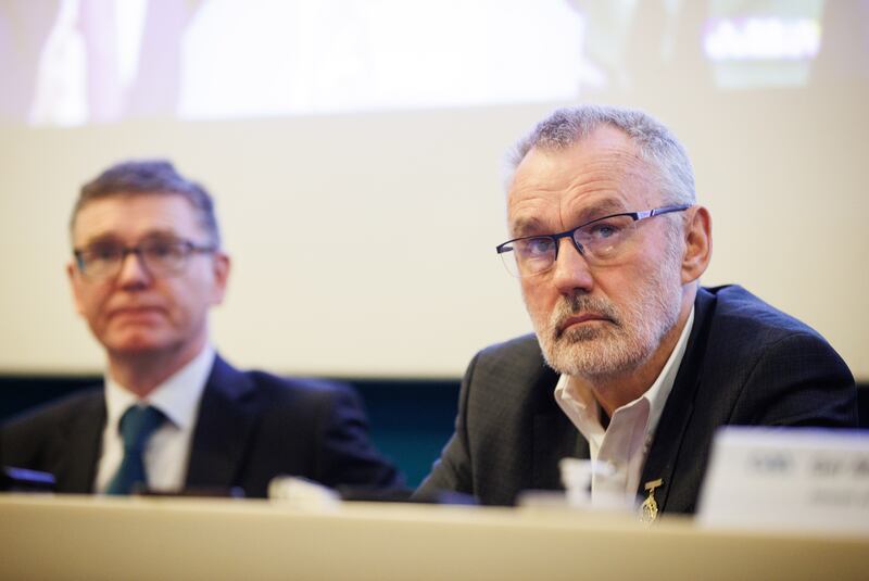 Larry McCarthy, GAA president, at the annual report launch at Croke Park. Photograph: Tom Maher/Inpho