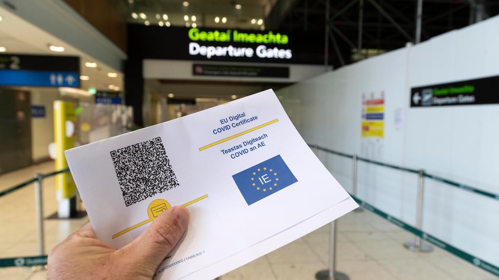 The Department of Health urged people to call the Digital Covid Certificate helpline only if they plan to travel in the next 10 days. Photograph: Colin Keegan, Collins Dublin