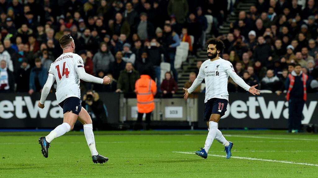 Mohamed Salah sealing the title for Liverpool to the sounds of War and Peace would be interesting. Photo: John Powell/Liverpool FC via Getty Images