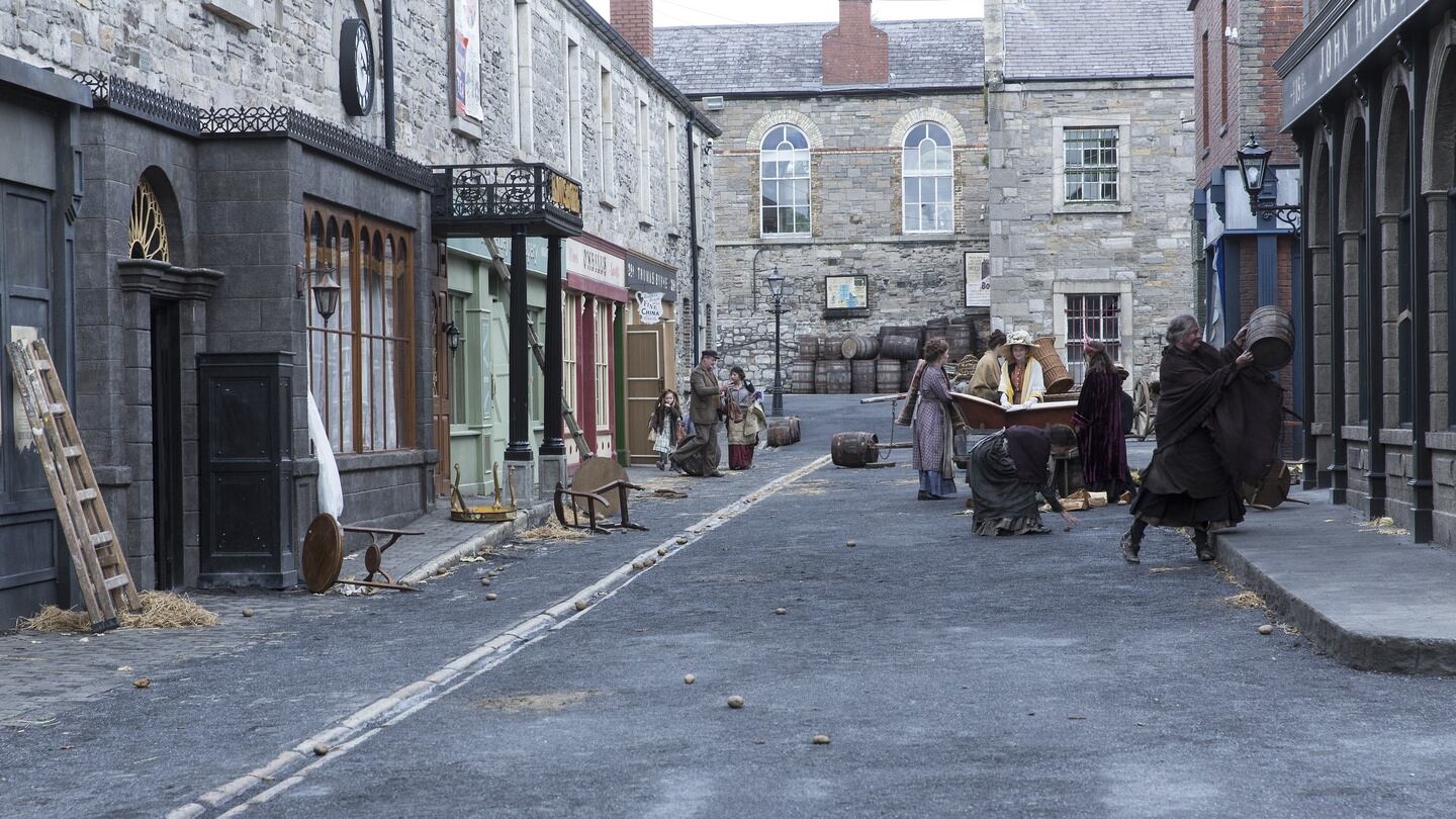 Street scenes, including looting, shooting and fights, were filmed in parts of Collins Barracks