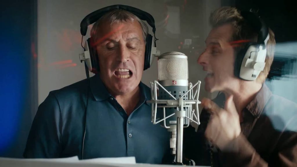 Peter Shilton and Chesney Hawkes hit the recording studio.