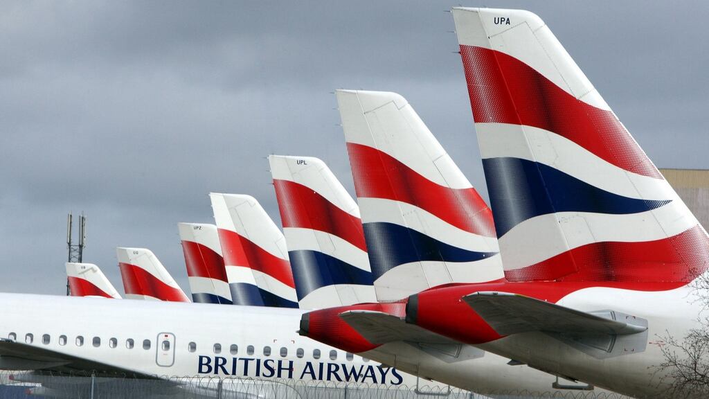 British Airways aircraft at Heathrow Airport: BA cabin crew have voted in favour of strikes in a dispute over pay, said Unite. Photograph: Steve Parsons/PA Wire