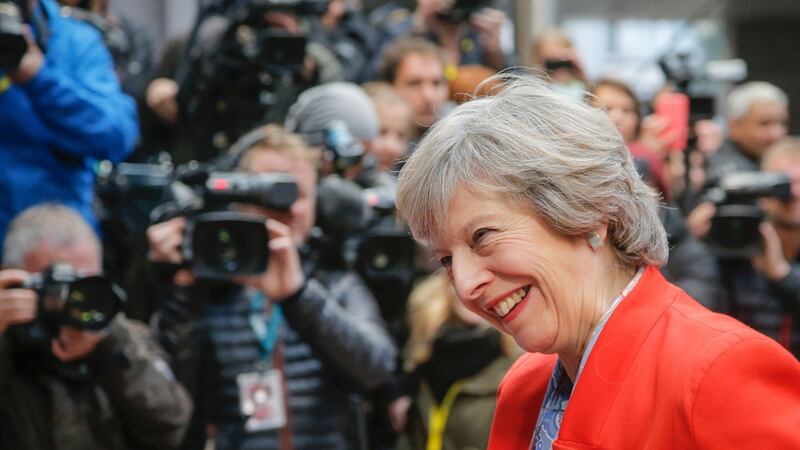British prime minister Theresa May: EU states are resisting substantive pre-negotiation with the UK and demand a clear ask from May when talks start next March. Photograph: Thierry Roge/AFP/Getty Images