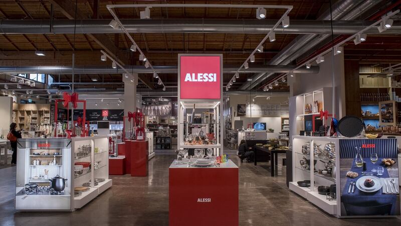 Homewares on sale at the 9,00sq m marketplace. Photograph: Geraldine Hope Ghelli/Bloomberg