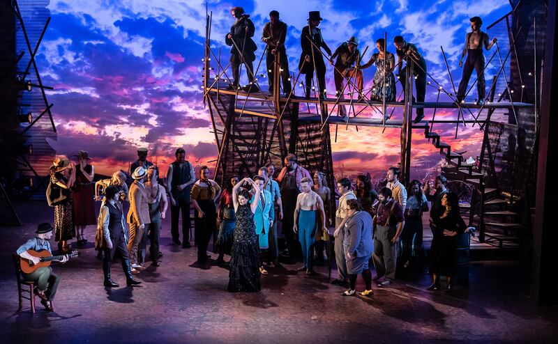 Wexford Festival Opera: Aigul Akhmetshina and chorus. Photograph: Clive Barda/ArenaPal