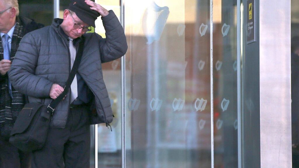 Russ Merne is pictured leaving Dublin District Court after he was found guilty of breaching amendments to Health Act 1937 by leaving his residence without an excuse and refusing to give gardaí his name. Photograph: Collins Courts