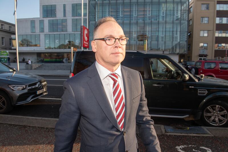 Former An Bord Pleanála deputy chairman Paul Hyde leaving court in Cork in November 2023. Photograph: Michael Mac Sweeney/Cork Courts