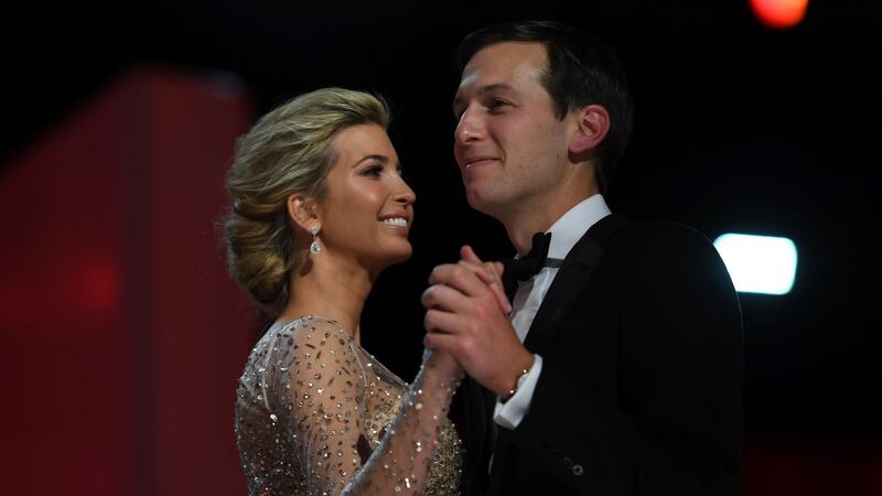 Ivanka Trump and her husband Jared Kushner dance at the Liberty Ball following Donald Trump’s inauguration as president in January. Photograph: Jim Watson/AFP/Getty Images