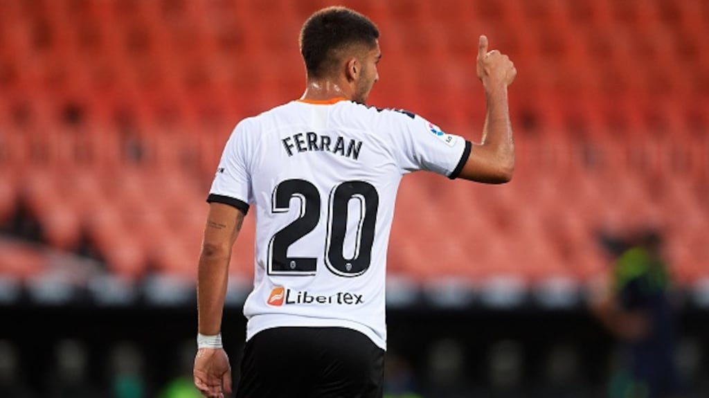 Ferran Torres became the youngest player in Valencia’s history to play 50 La Liga games in November. File photograph: Getty Images