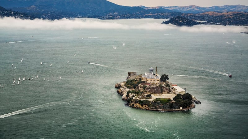 Alcatraz Island, or 'The Rock', is located in San Francisco Bay