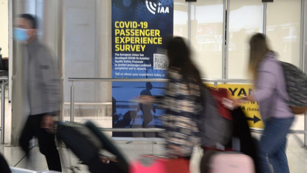 Arrivals area at Dublin Airport. Photograph: Dara Mac Dónaill