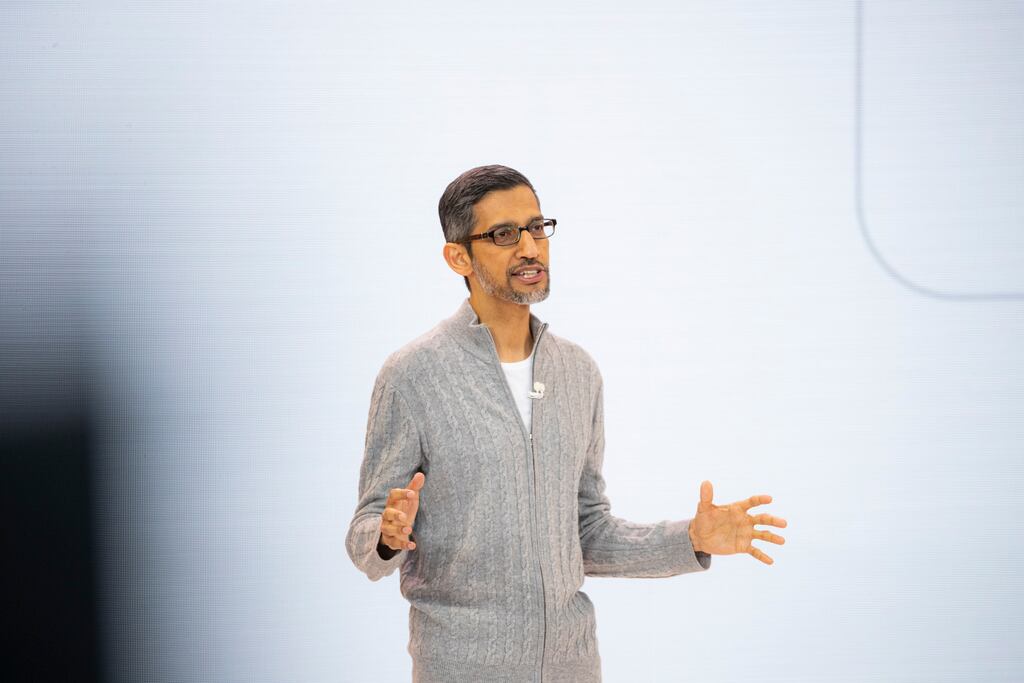 Sundar Pichai, Google’s chief executive, Photograph: Jason Henry/The New York Times
